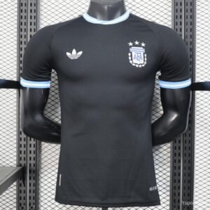Argentina Black with Sky Blue Trim Jersey front