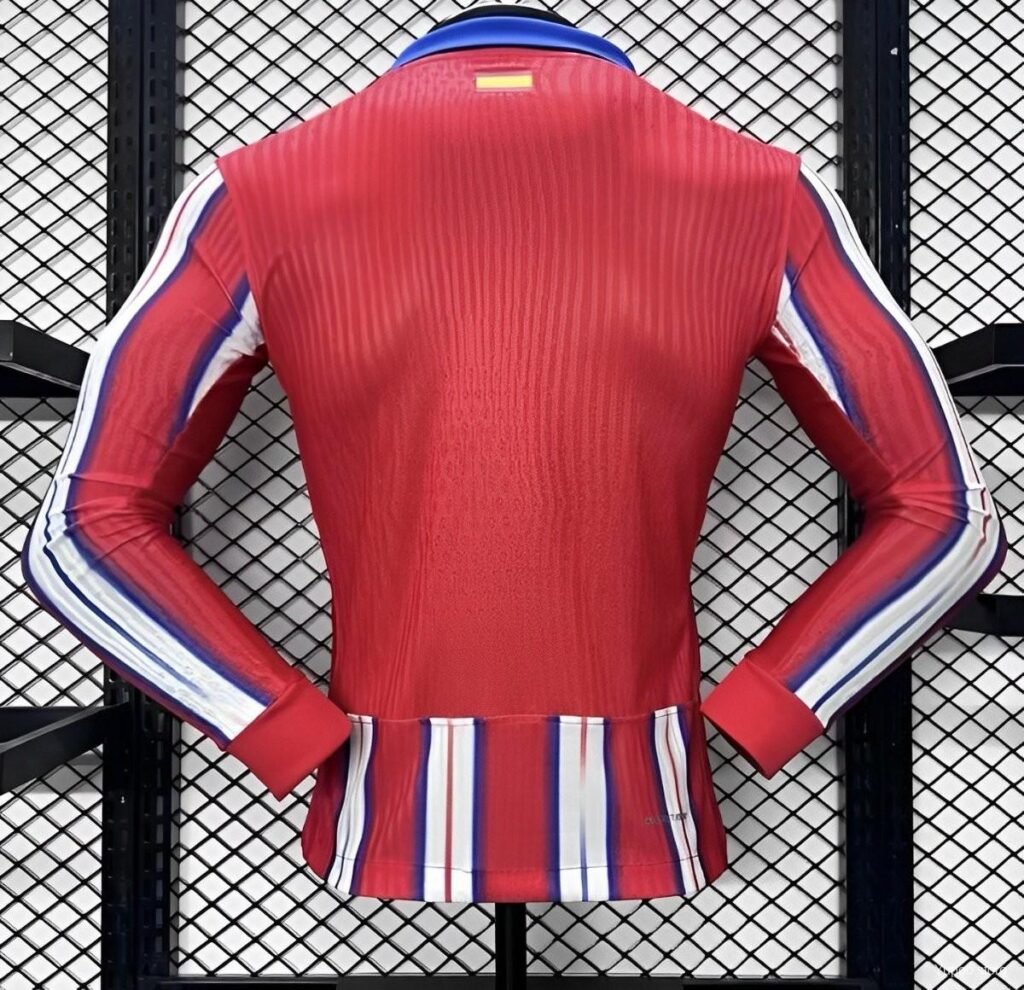 Atletico Madrid Home Long Sleeve Jersey back