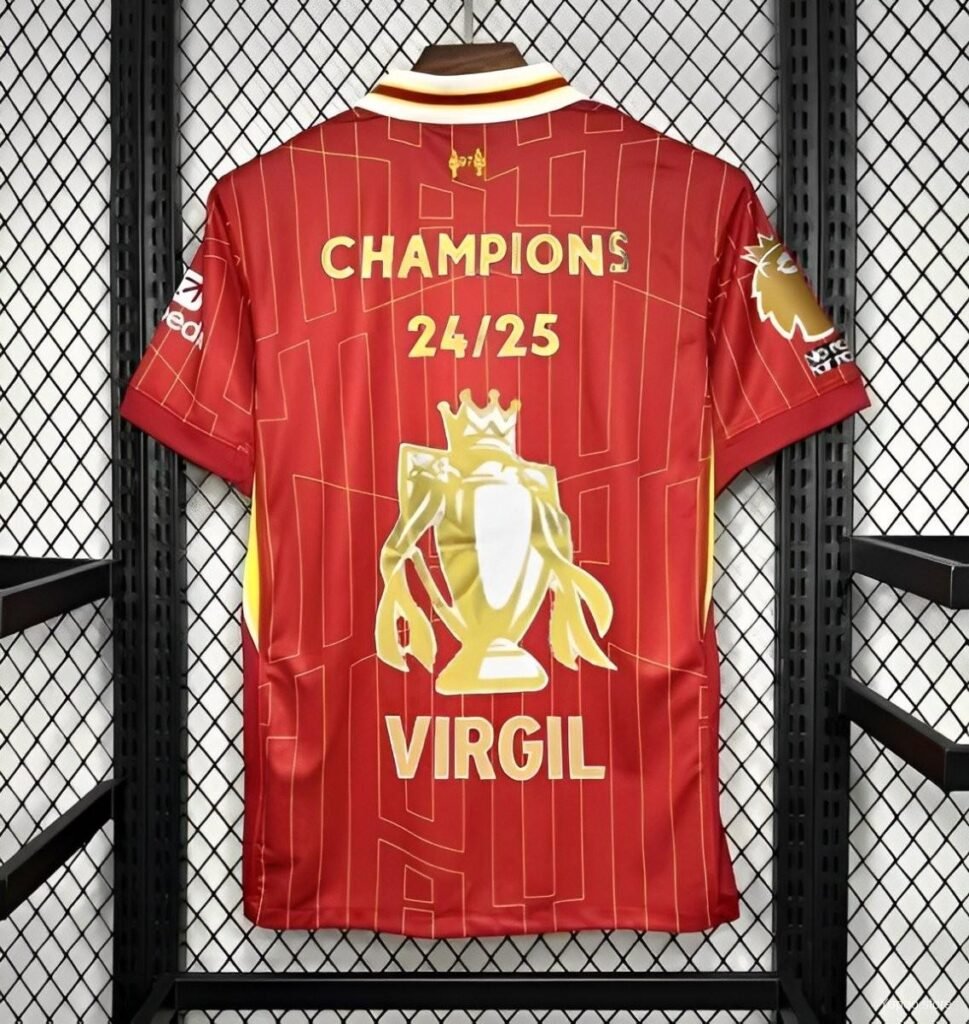 Liverpool Home Jersey With Champion Printing back