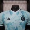 Player Version 2025 Algeria Light Blue with Tropical Leaves Pattern 3